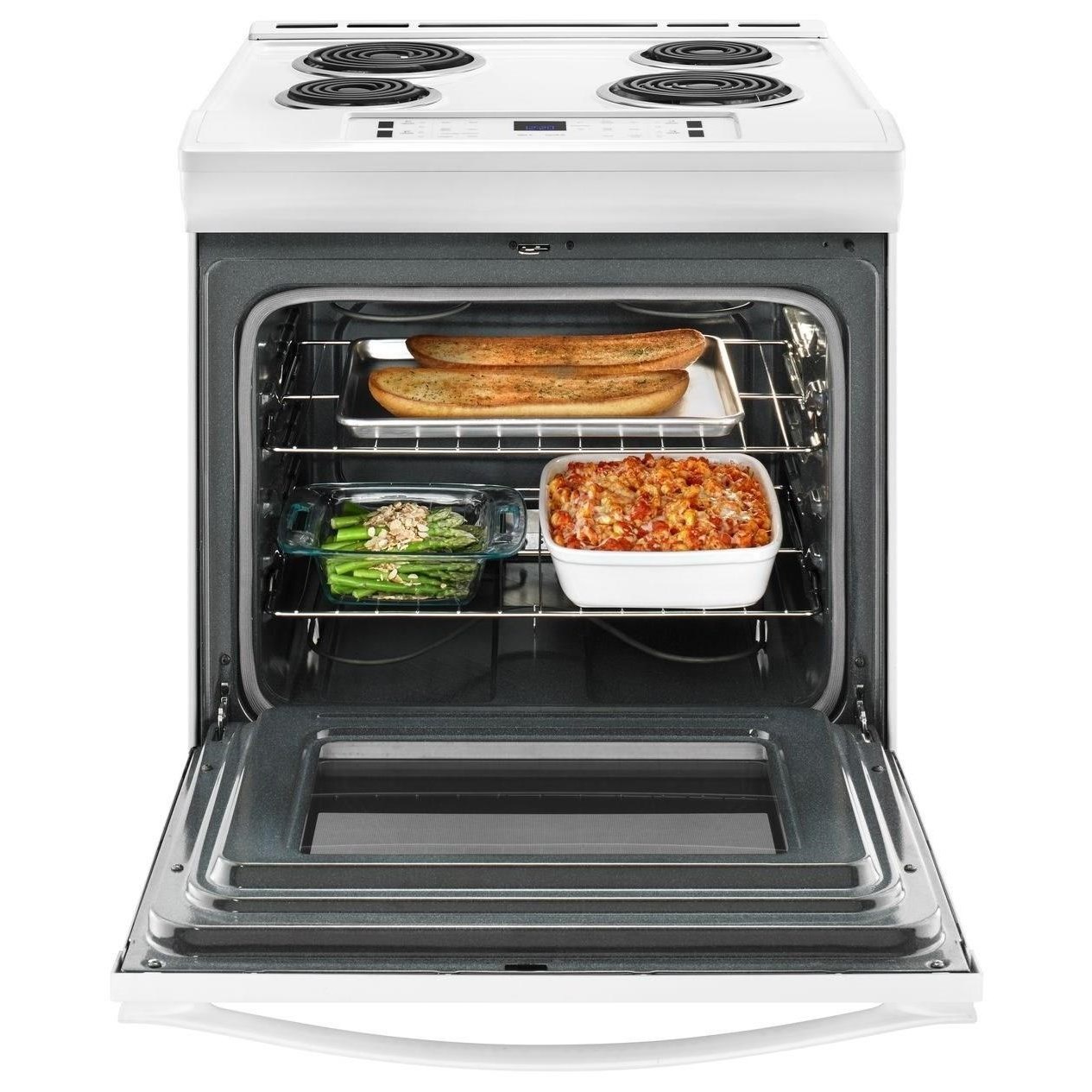 Coil top deals convection range